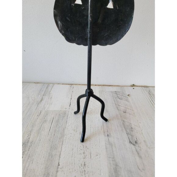 Vintage metal candle stick holder jack-o'-lantern pumpkin Halloween - Picture 6 of 7
